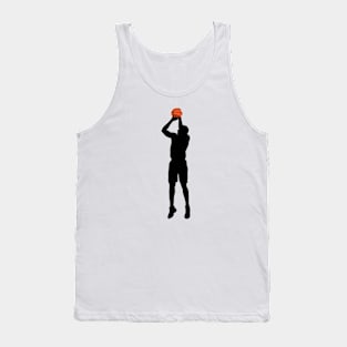 Shoot basketball jump slam silhouette Tank Top